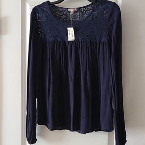 Cape Juby navy womans top size M